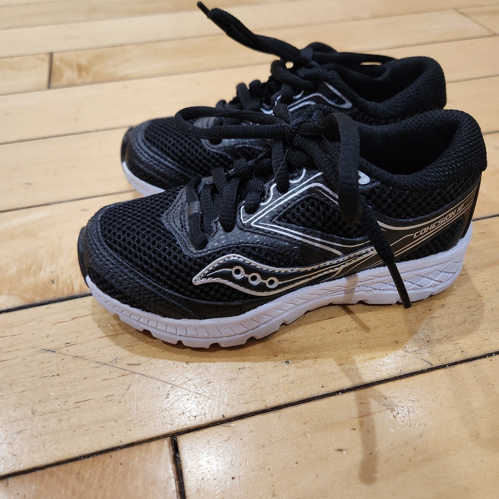 Saucony Kids' Black and White Running Shoes